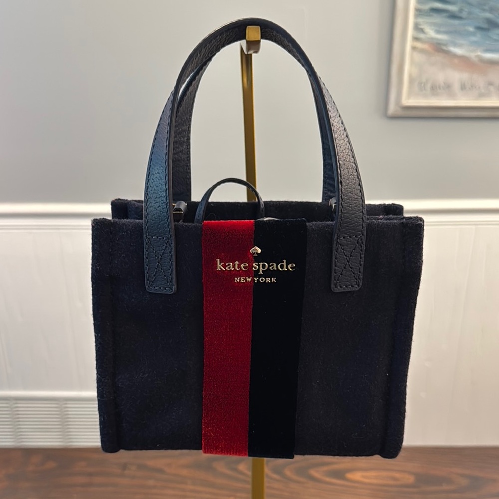 CARRIE--Kate Spade Black and Red Women's Bag